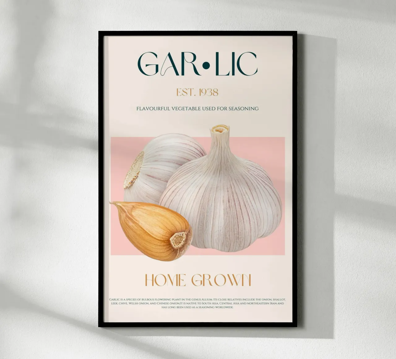 Stampa all'aglio poster con telaio in plastica da KOKRPrints