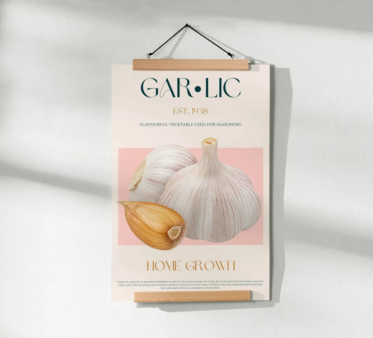 Garlic Print poster by KOKRPrints