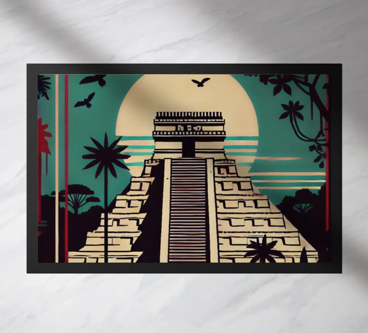 Tempio di Maya - Stampa poster d'epoca zerbino da posterprints-by-nomad