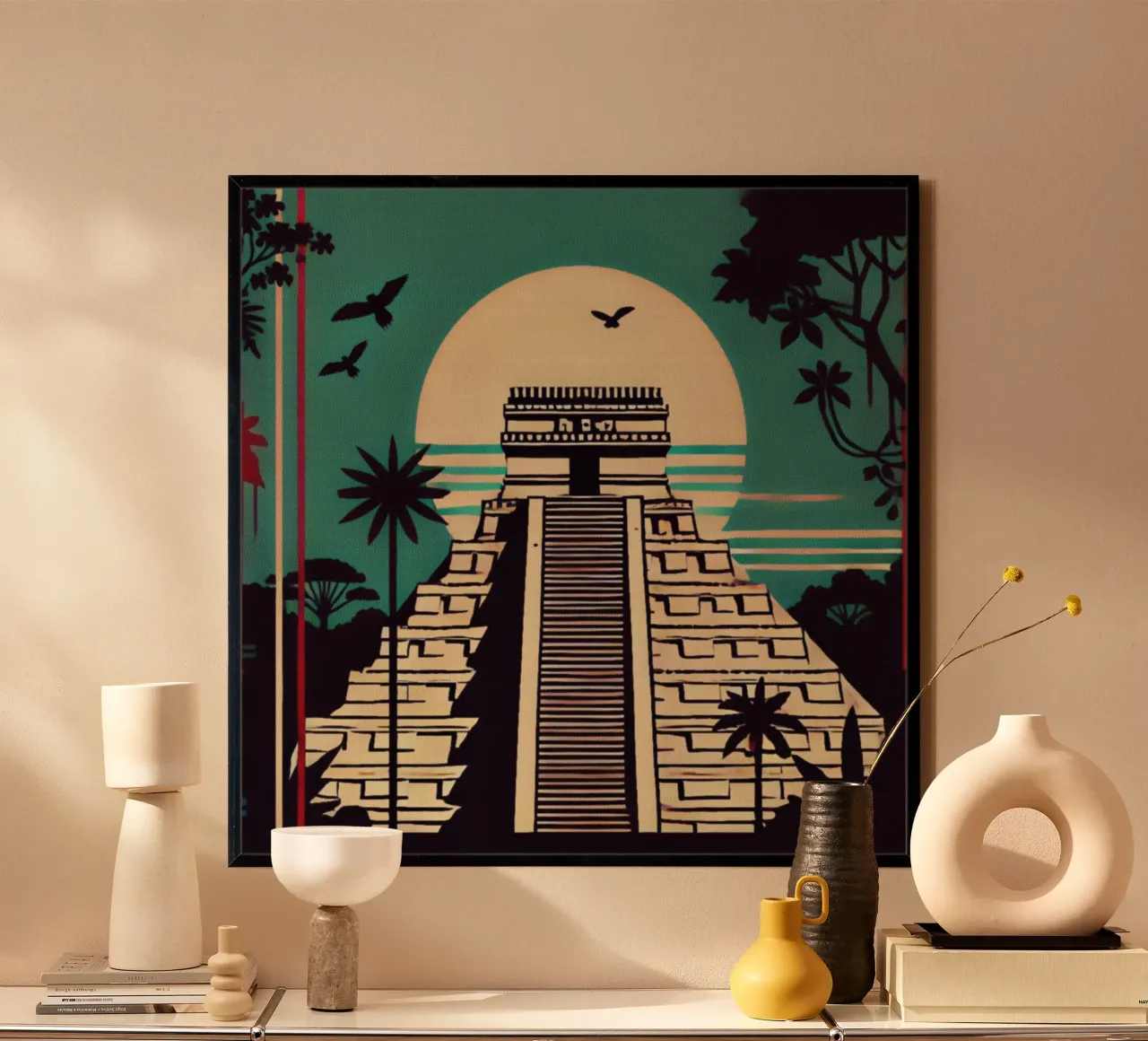 Tempio di Maya - Stampa poster d'epoca carta hahnemühle da posterprints-by-nomad