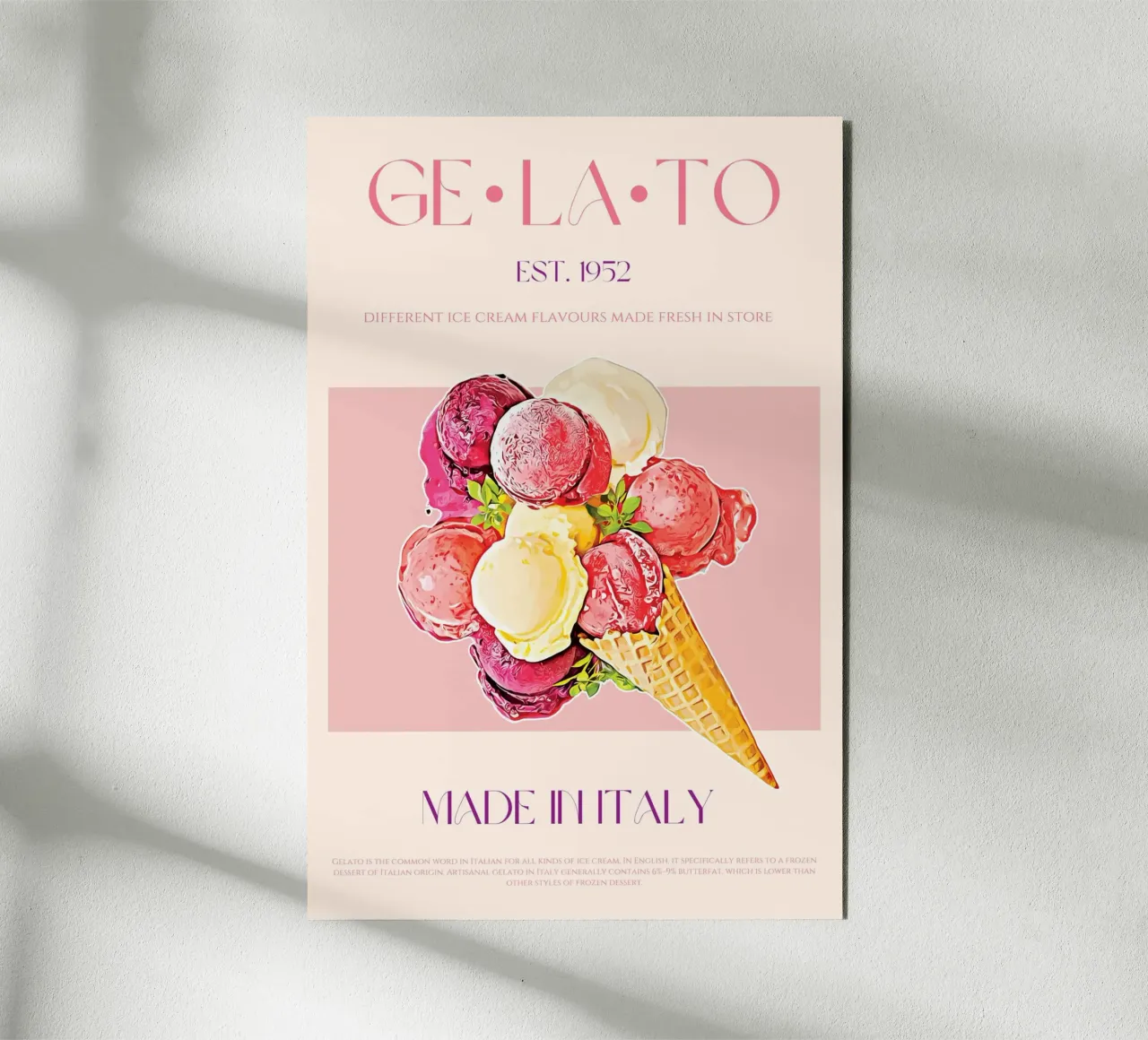 Ice Cream Print alu-dibond by KOKRPrints