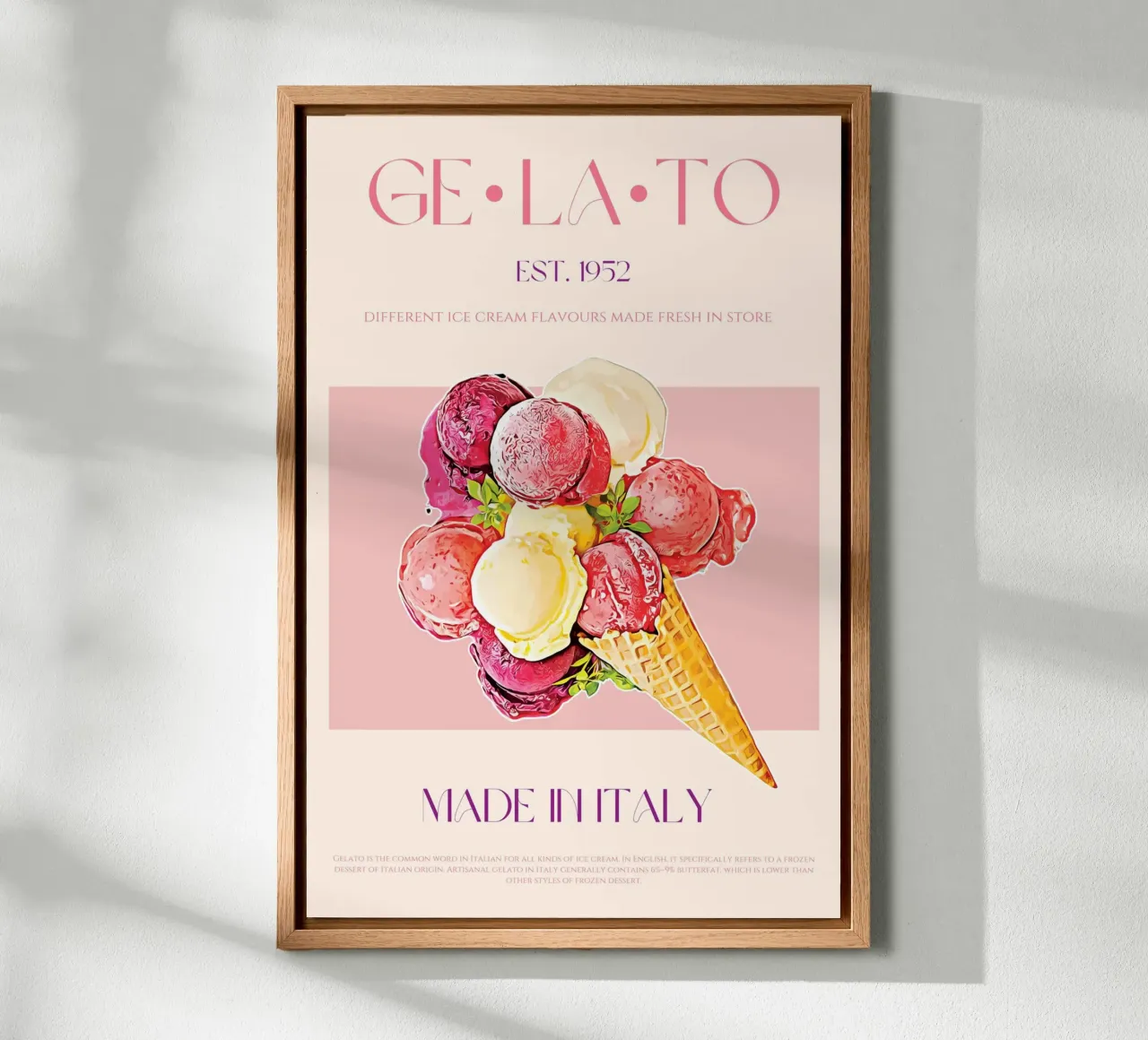 Ice Cream Print canvas by KOKRPrints