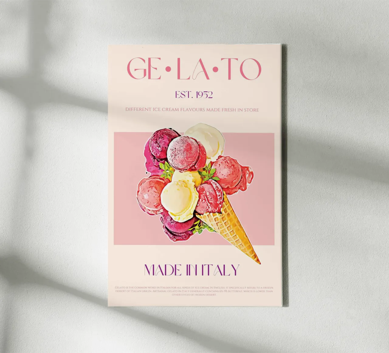 Ice Cream Print canvas by KOKRPrints