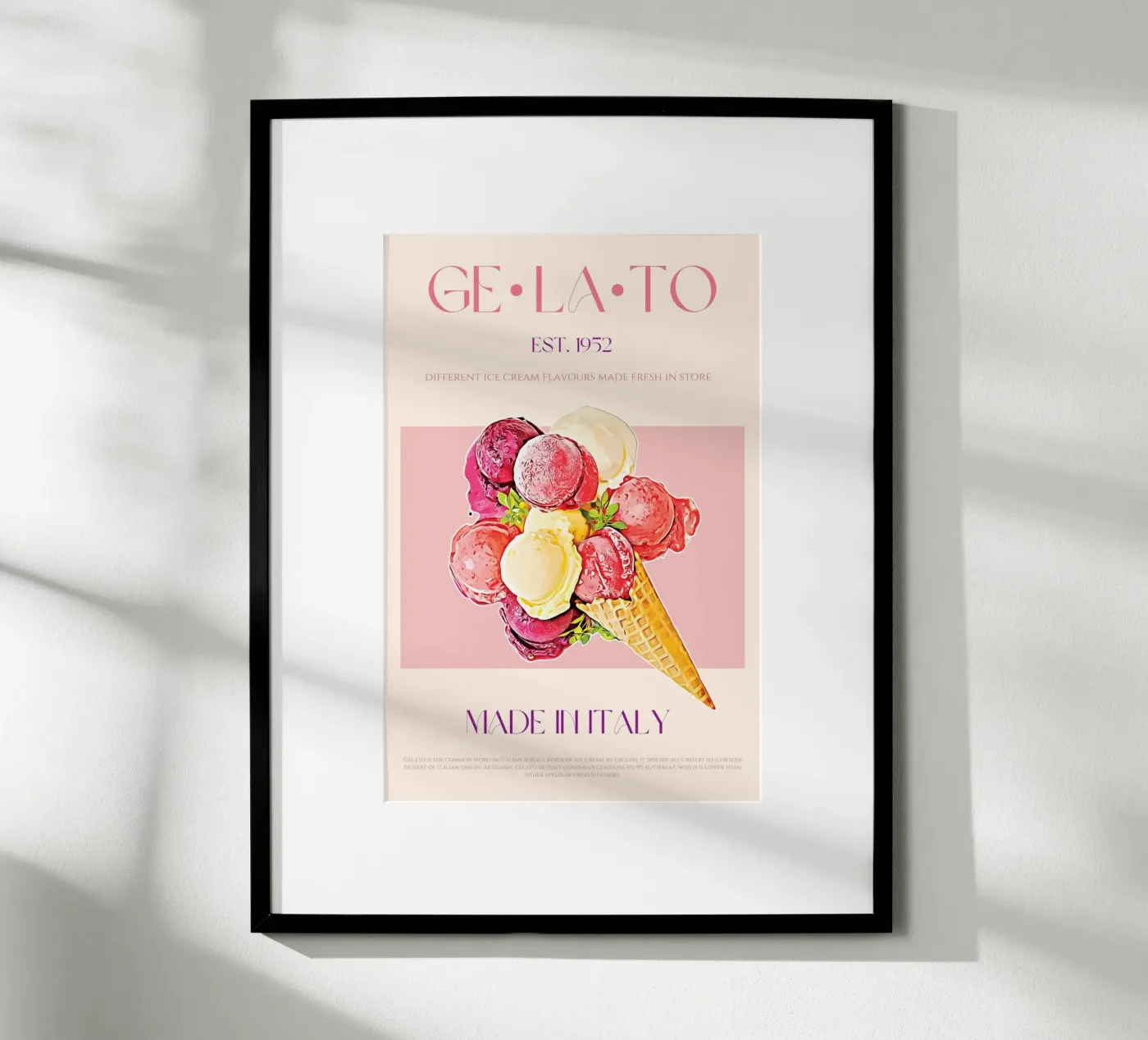 Crème glacée imprimée poster de KOKRPrints