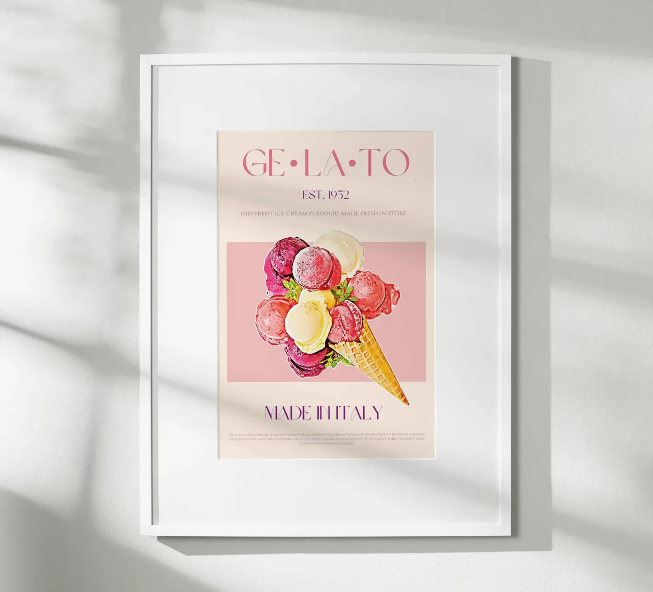 Ice Cream Print poster by KOKRPrints