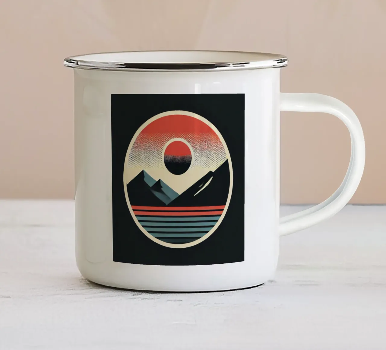 Berg - Stampa poster d'epoca tazza in smalto da posterprints-by-nomad