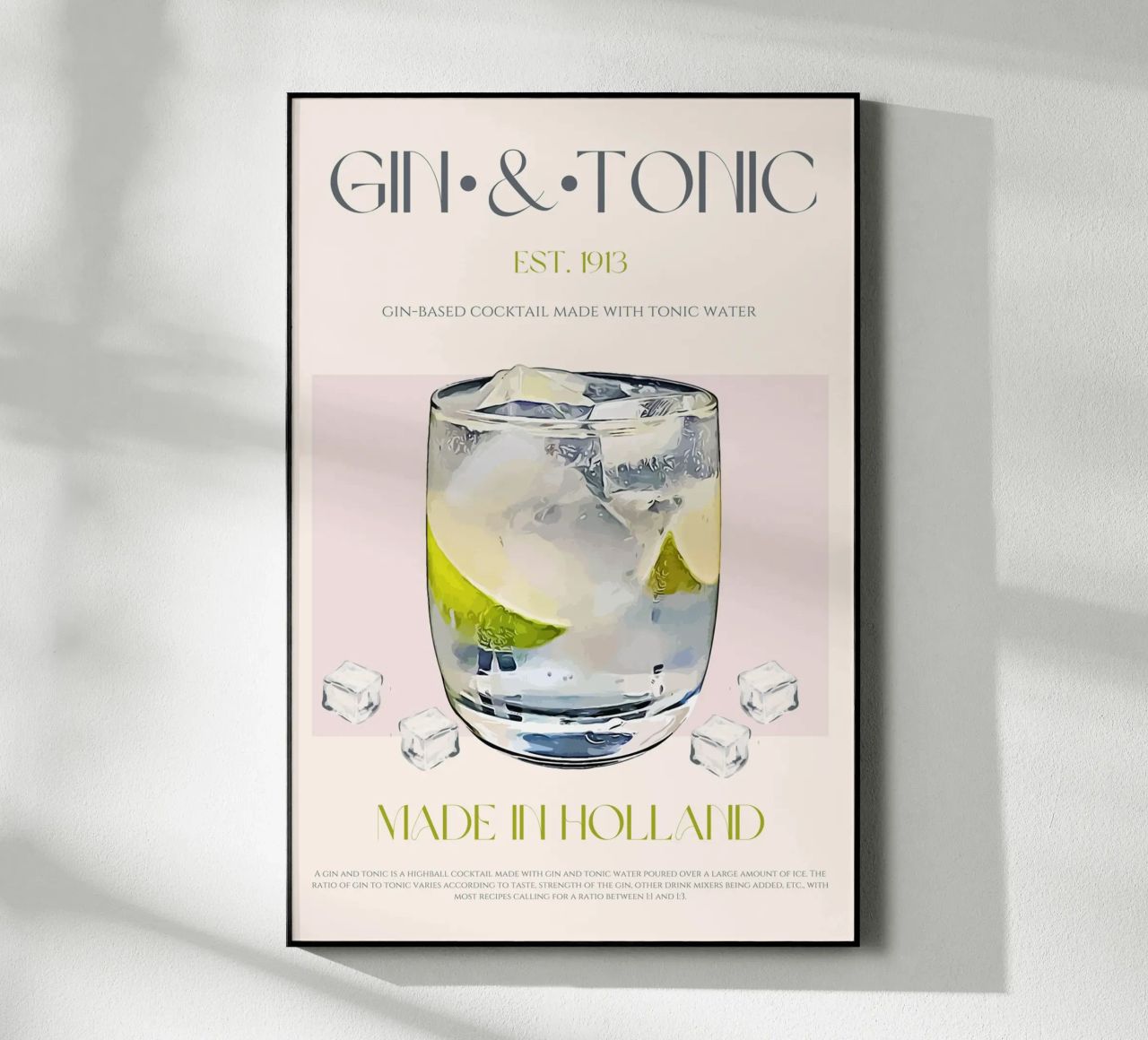 Gin & Tonic Cocktail drucken Acryl-Glas von KOKRPrints