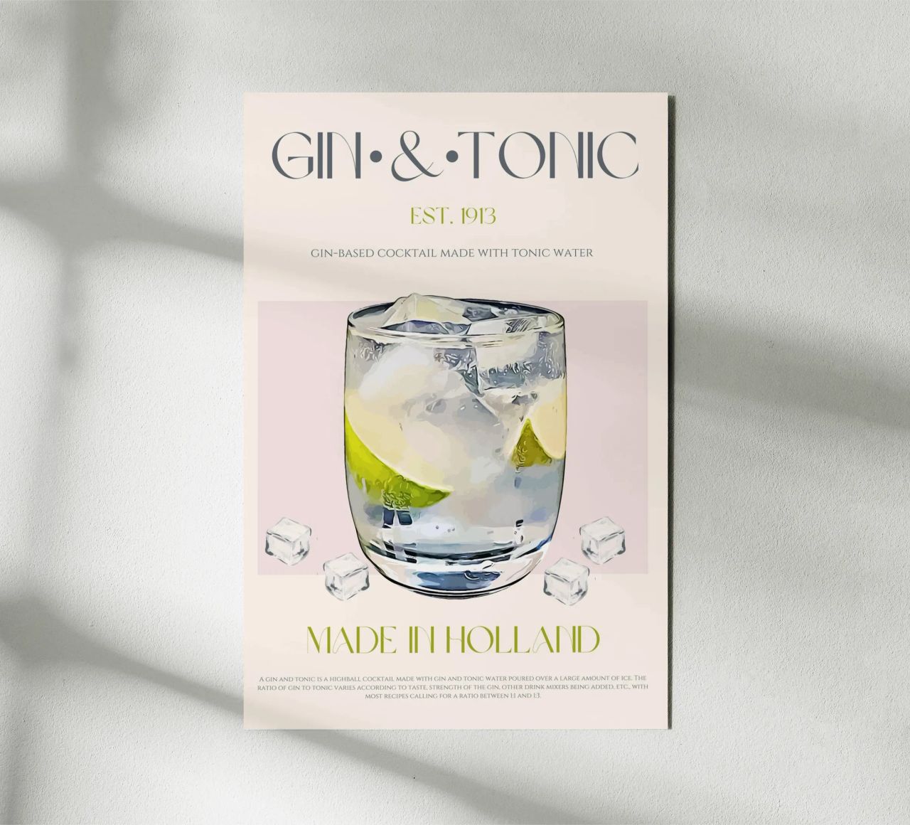 Gin & Tonic Cocktail drucken Alu-Dibond von KOKRPrints