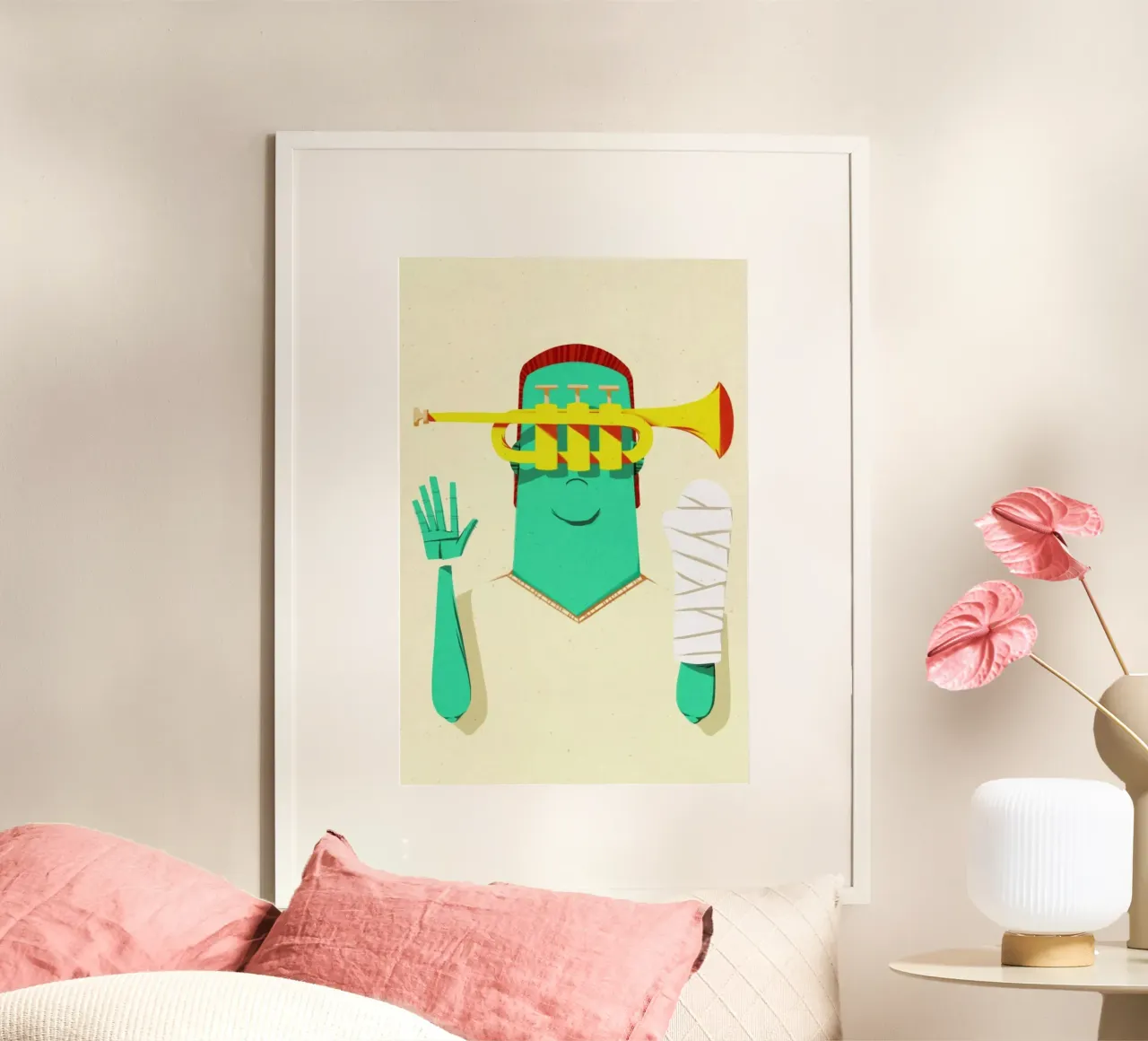 Trumpeter Broken Arm poster con telaio in plastica da Caio Beltrão