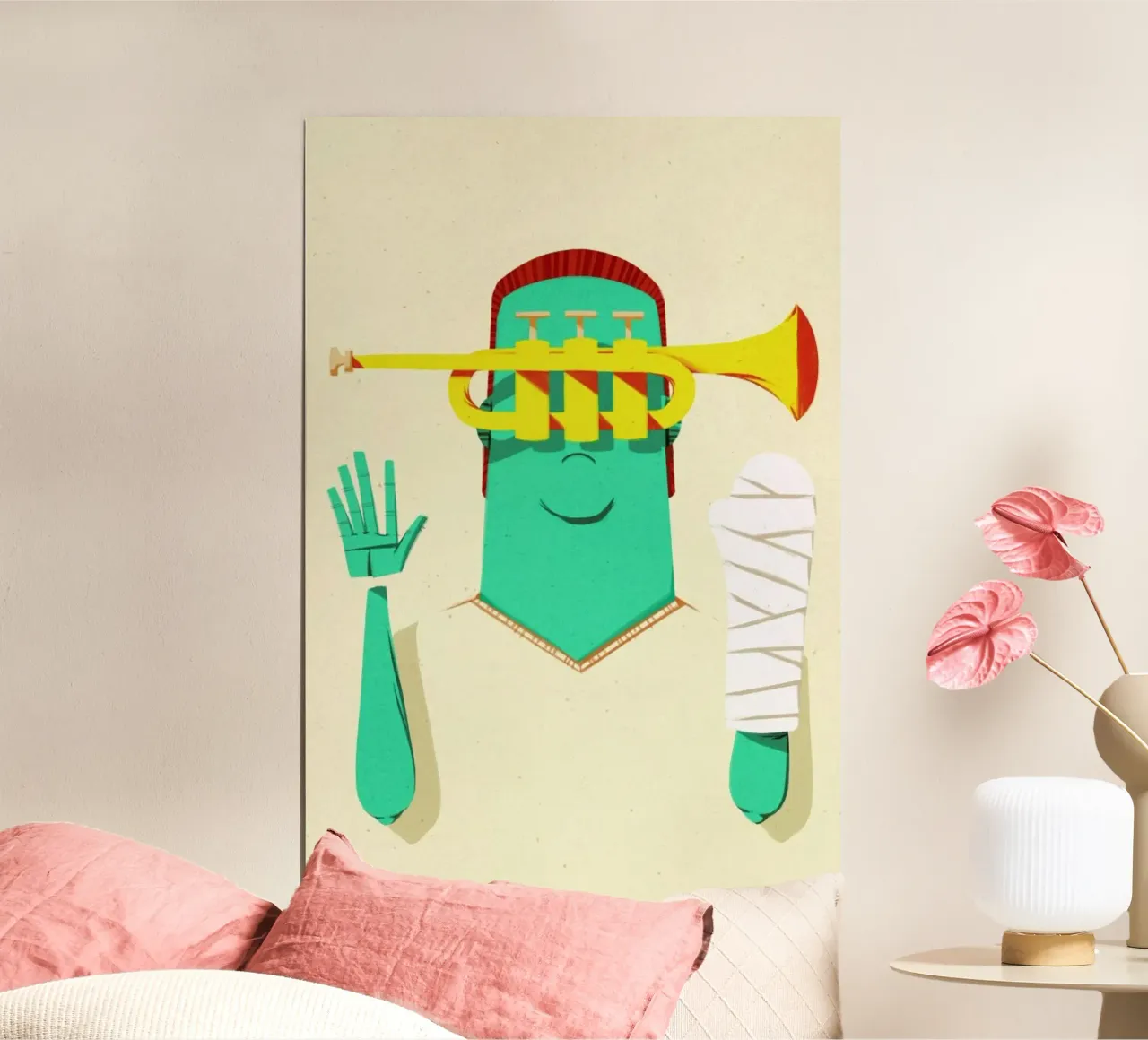 Trumpeter Broken Arm poster con telaio in plastica da Caio Beltrão