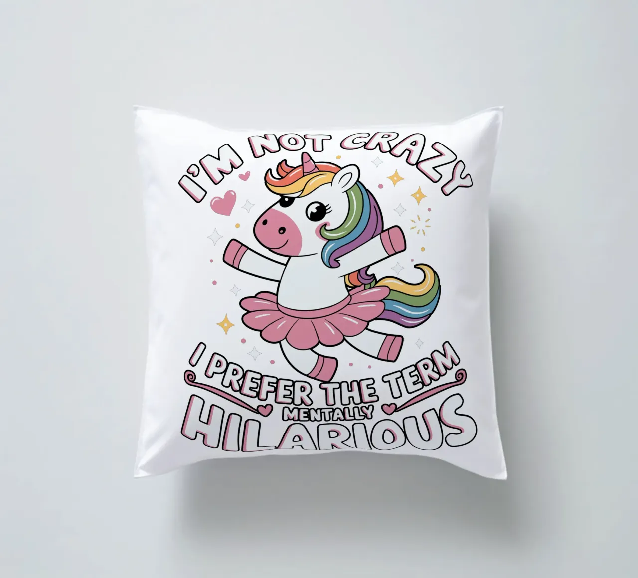 I'm not crazy, I prefer the term mentally hilarious cuscino da edsonramosart