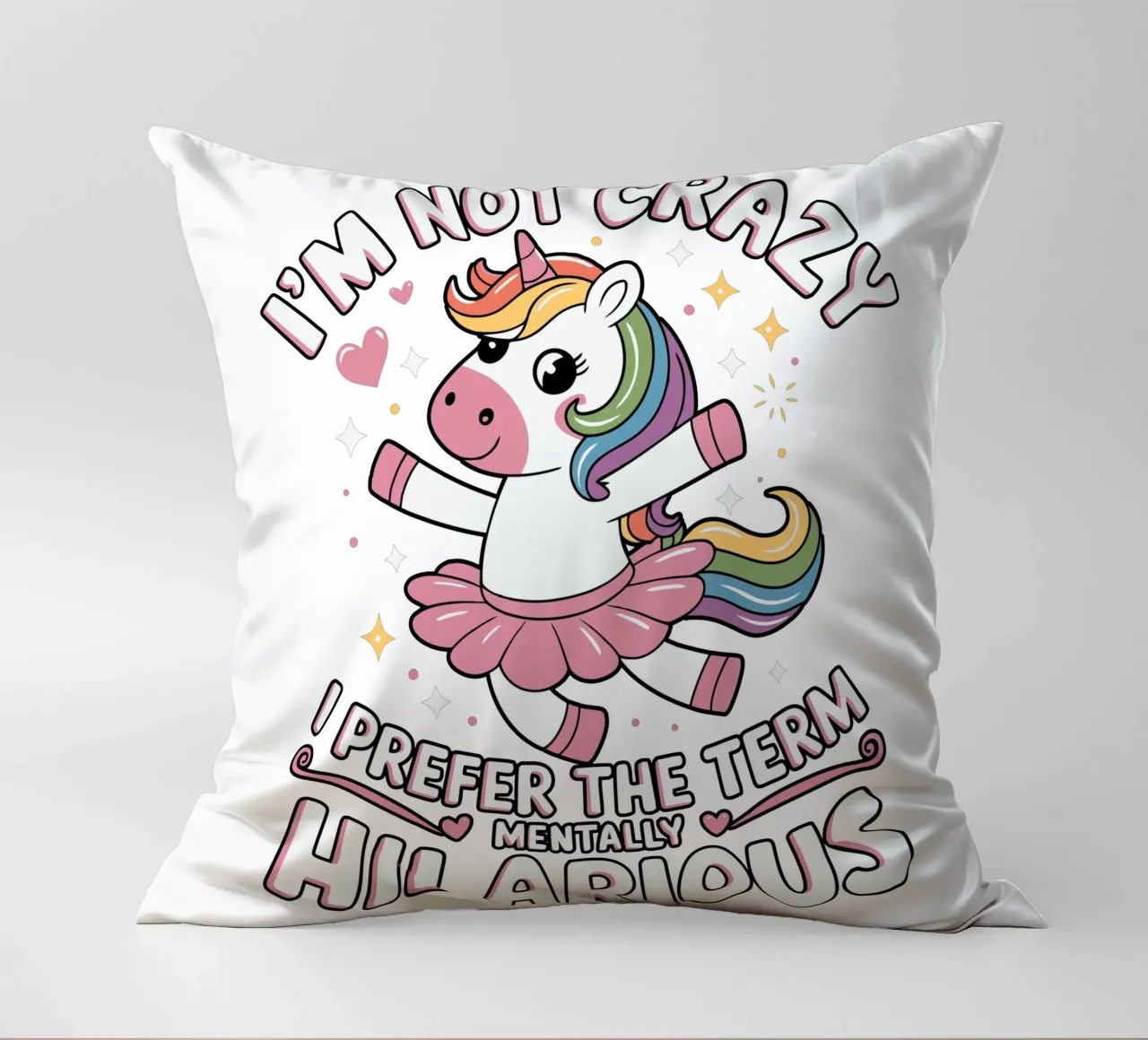 I'm not crazy, I prefer the term mentally hilarious cuscino da edsonramosart