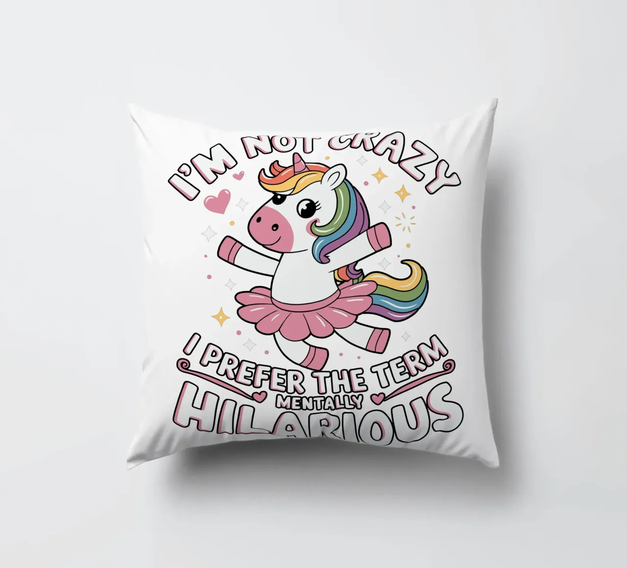 I'm not crazy, I prefer the term mentally hilarious cuscino da edsonramosart