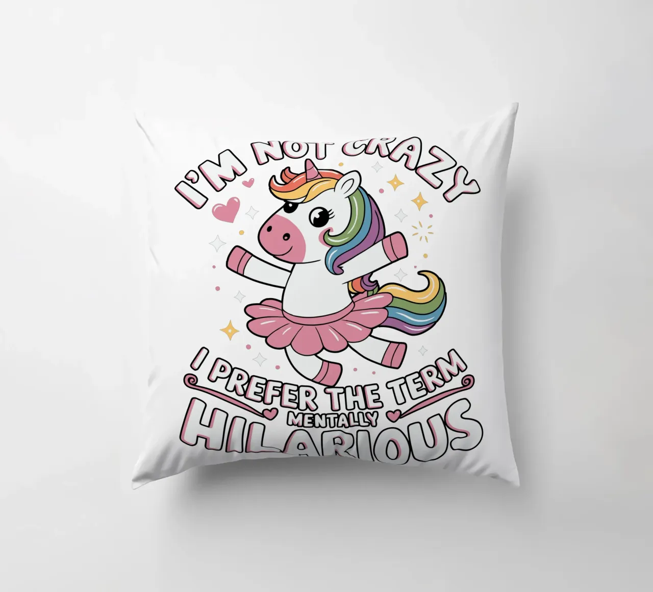 I'm not crazy, I prefer the term mentally hilarious cuscino da edsonramosart