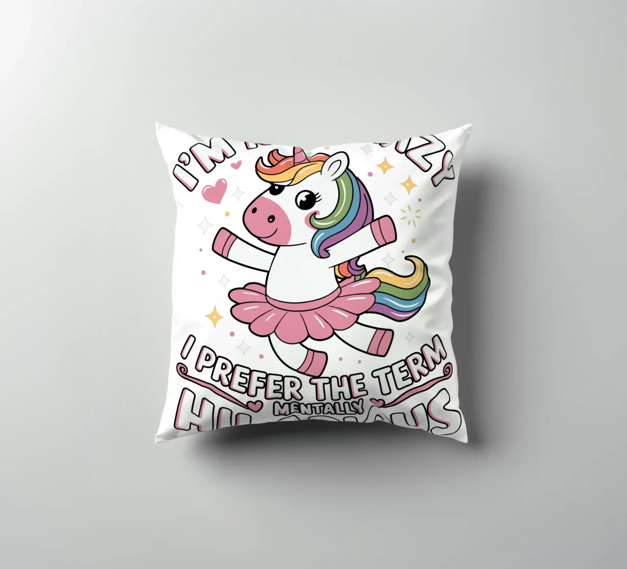 I'm not crazy, I prefer the term mentally hilarious cuscino da edsonramosart