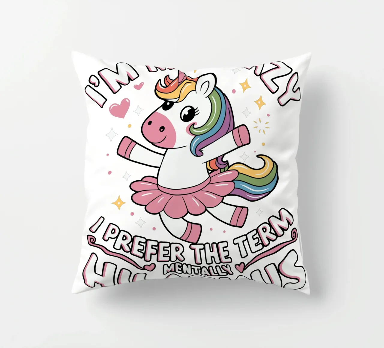 I'm not crazy, I prefer the term mentally hilarious cuscino da edsonramosart