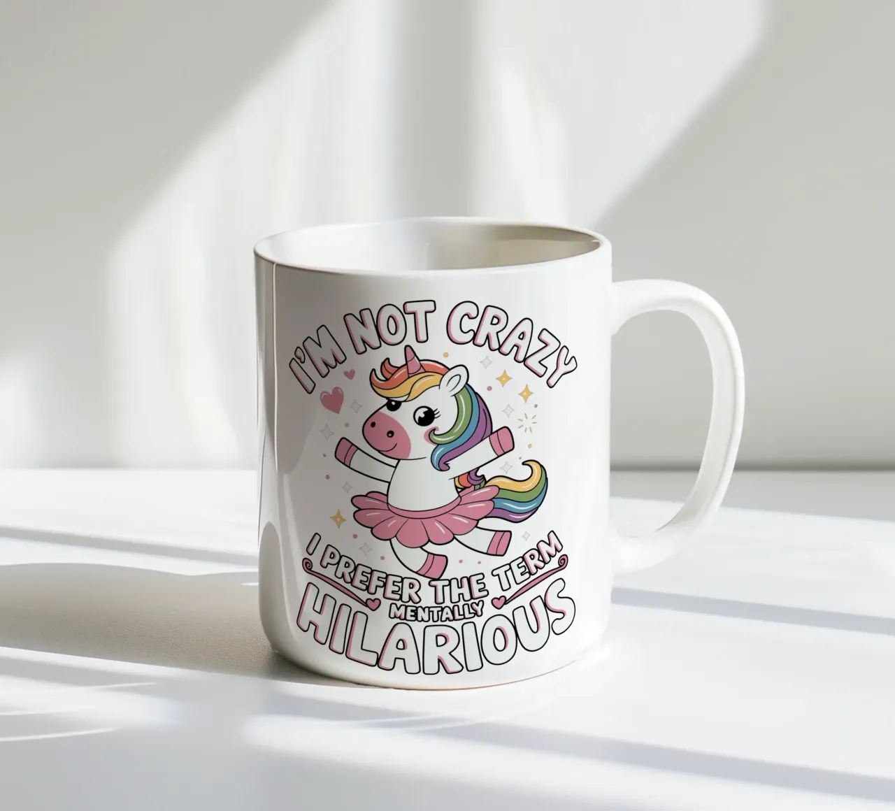 I'm not crazy, I prefer the term mentally hilarious tazza in ceramica da edsonramosart