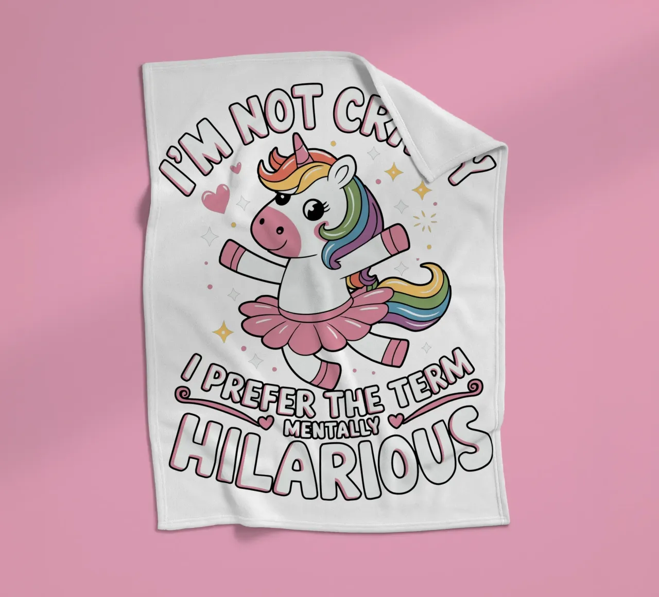 I'm not crazy, I prefer the term mentally hilarious coperta in pile da edsonramosart