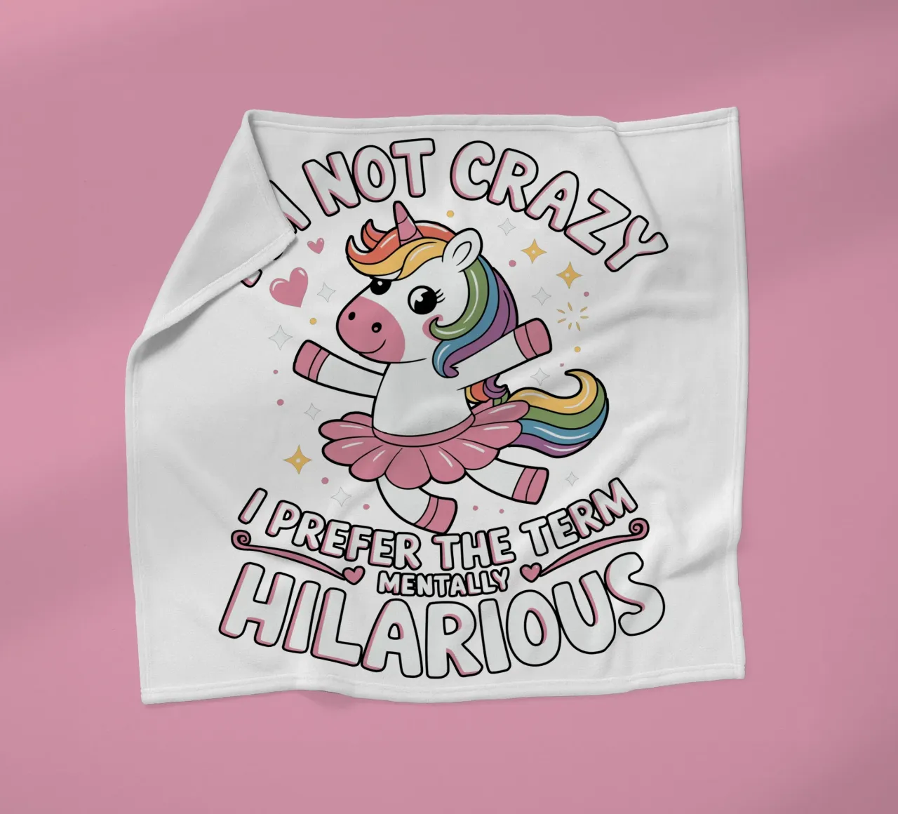 I'm not crazy, I prefer the term mentally hilarious coperta in pile da edsonramosart