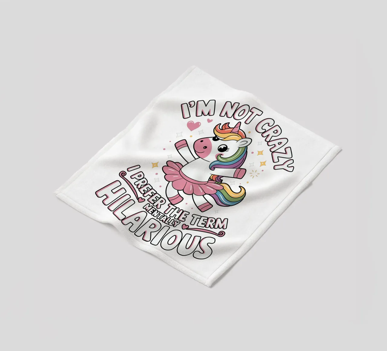 I'm not crazy, I prefer the term mentally hilarious coperta in pile da edsonramosart