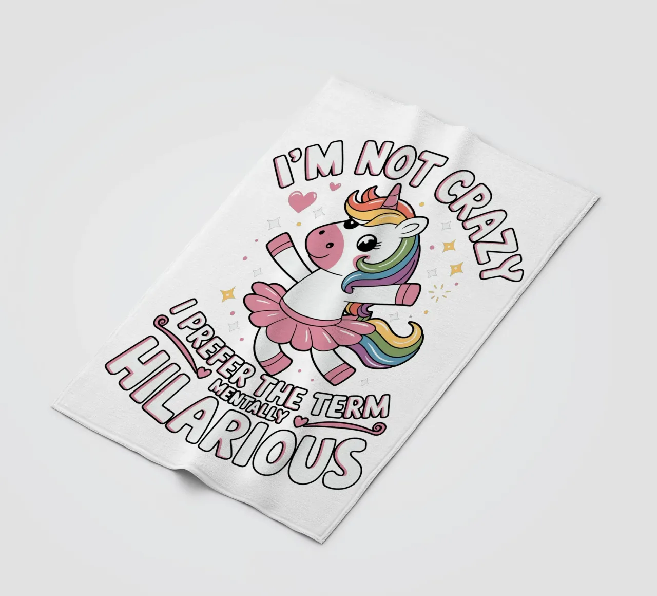 I'm not crazy, I prefer the term mentally hilarious coperta in pile da edsonramosart