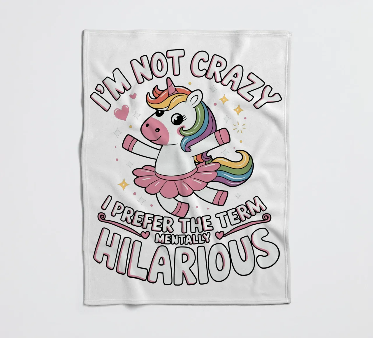 I'm not crazy, I prefer the term mentally hilarious coperta in pile da edsonramosart