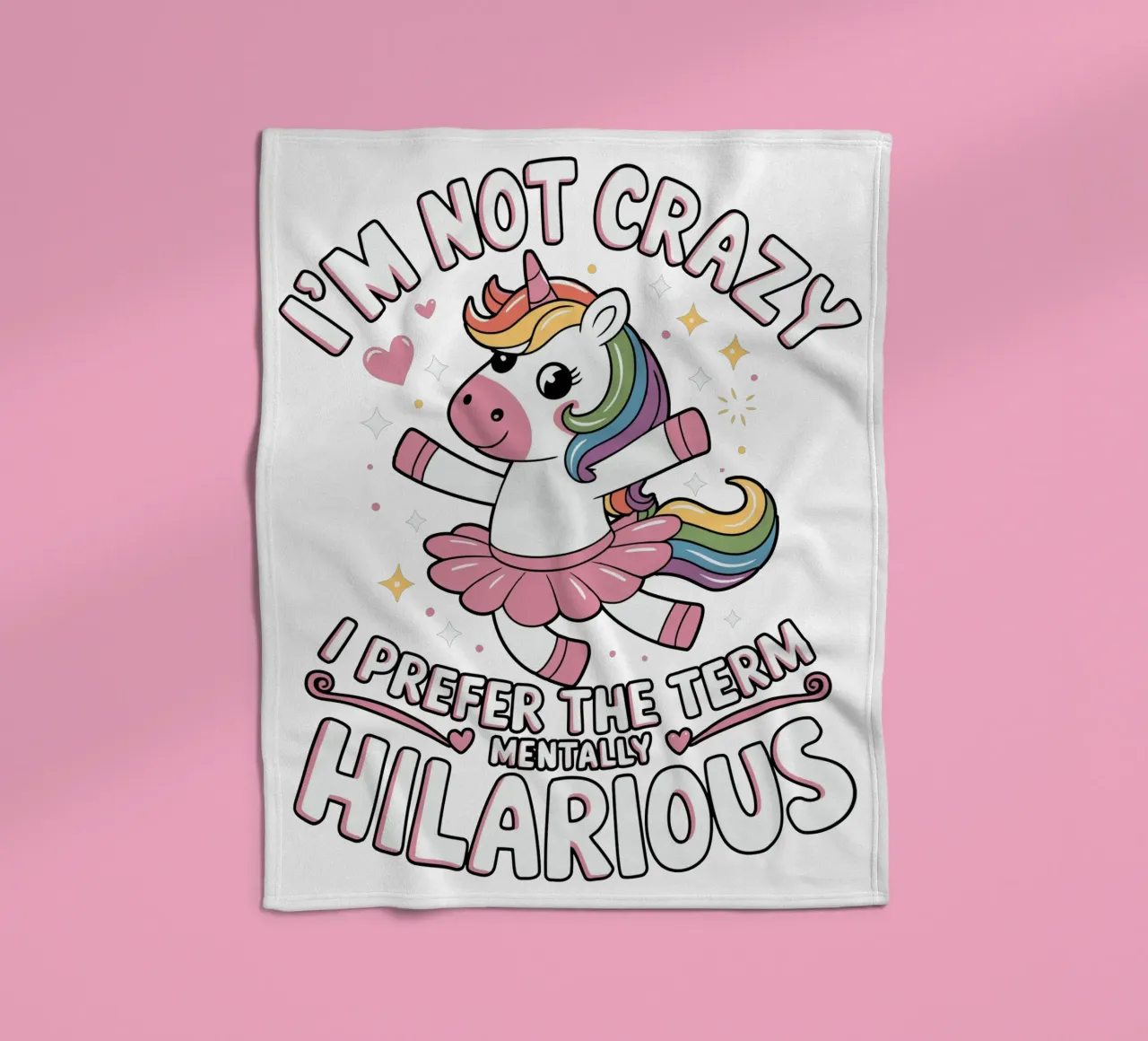 I'm not crazy, I prefer the term mentally hilarious coperta in pile da edsonramosart