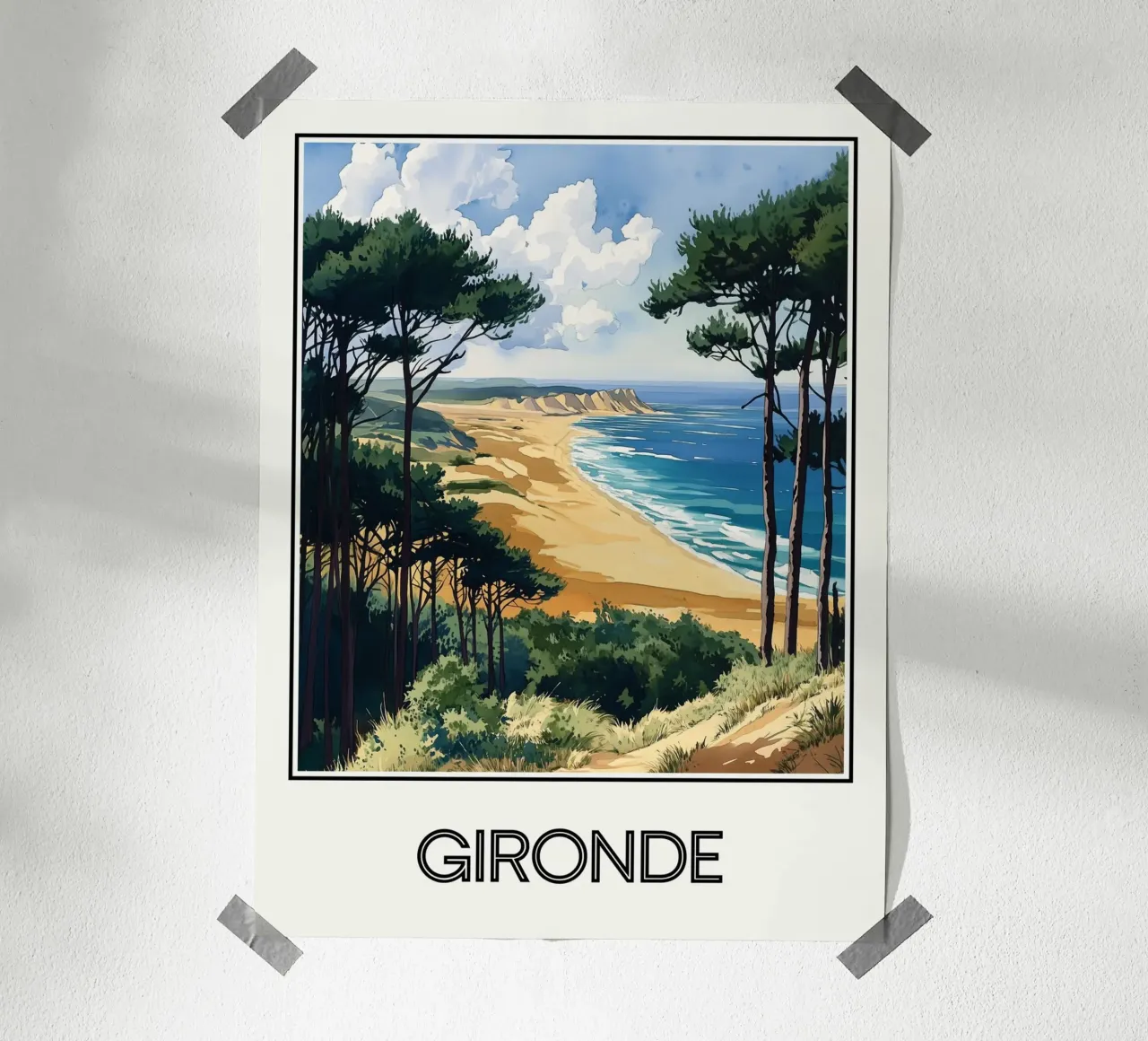 Gironda poster con telaio in legno da Frame the World