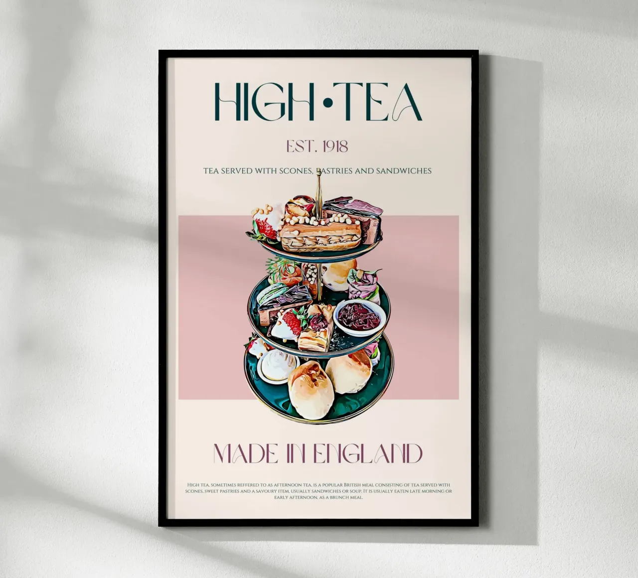 Stampa High Tea poster con telaio in plastica da KOKRPrints