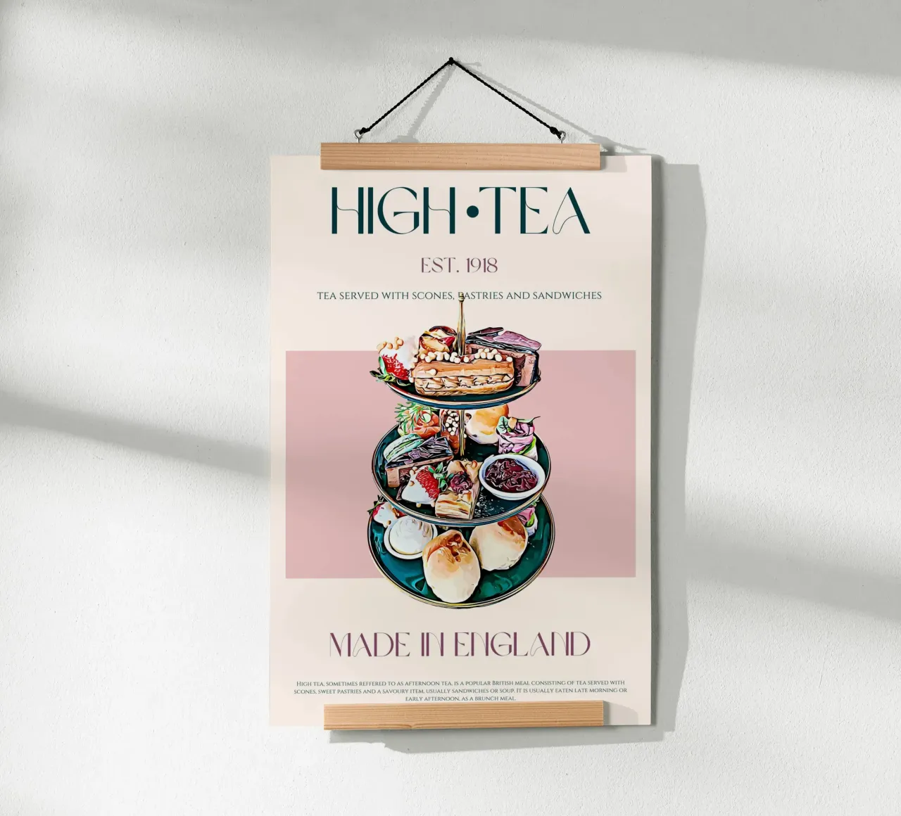 High Tea Print poster by KOKRPrints