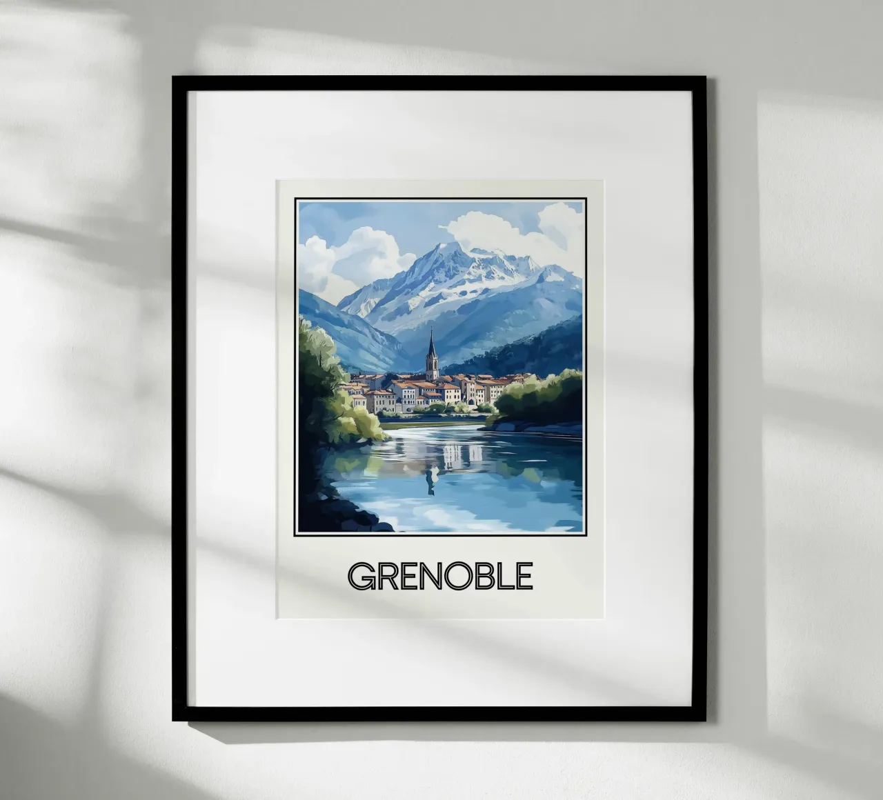 Grenoble poster con telaio in plastica da Frame the World