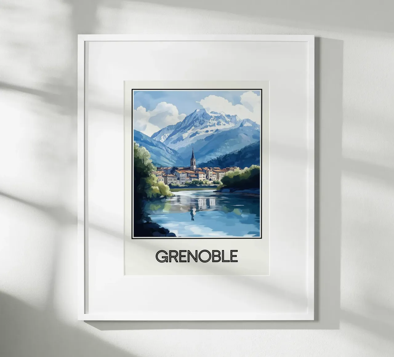 Grenoble poster con telaio in plastica da Frame the World