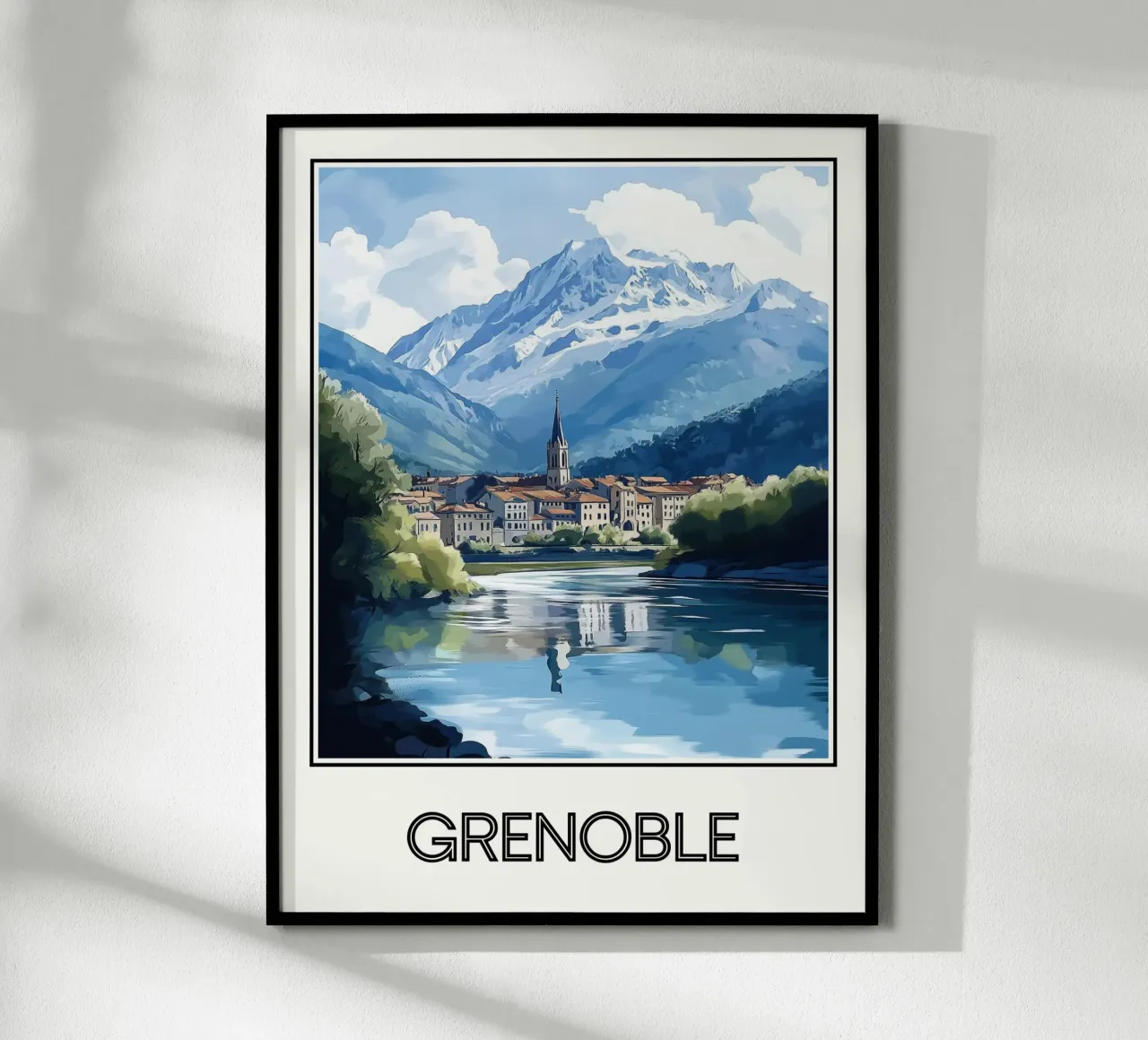Grenoble poster con telaio in plastica da Frame the World