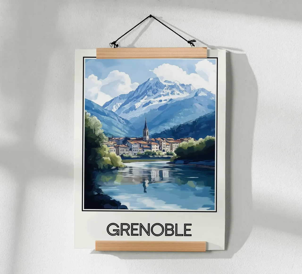 Grenoble poster con telaio in plastica da Frame the World