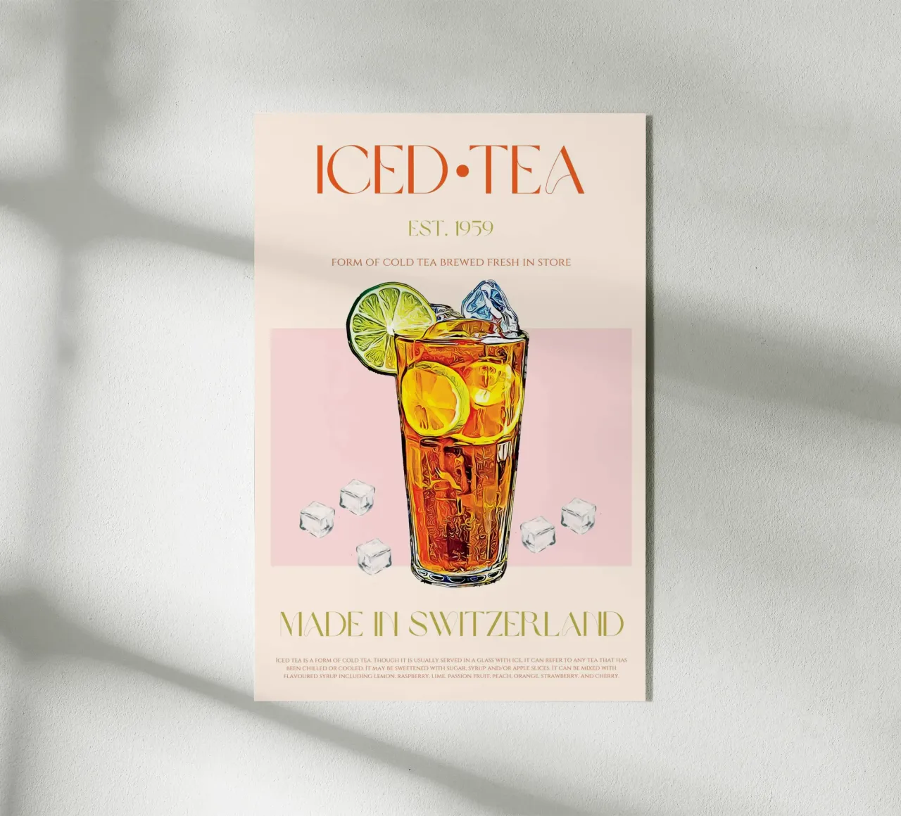Iced Tea Print acrylic glass by KOKRPrints