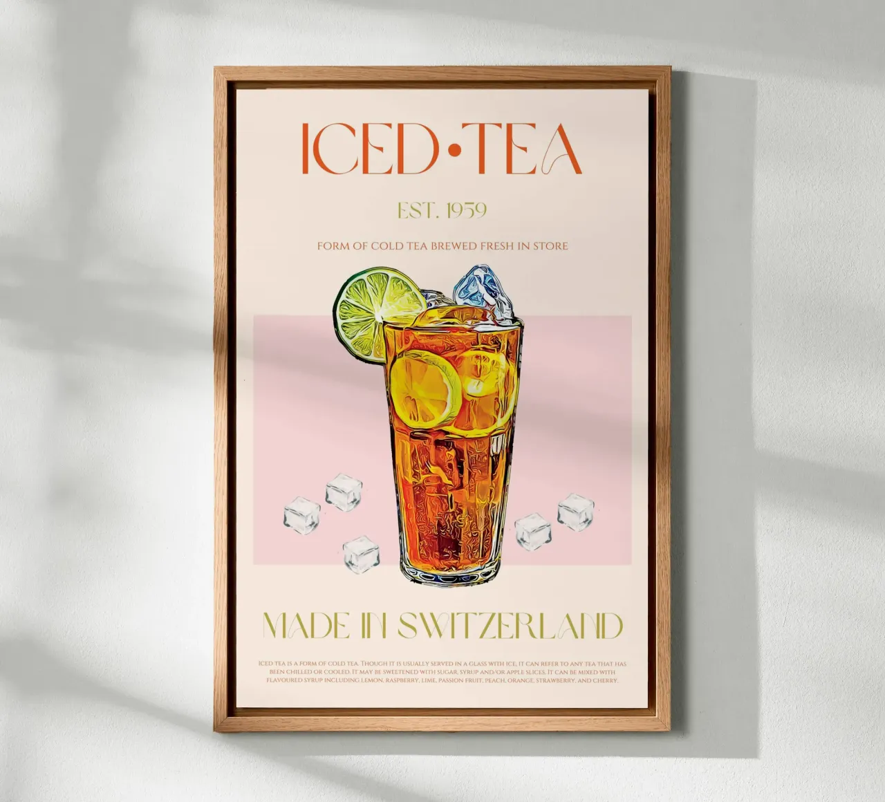 Iced Tea Print canvas by KOKRPrints
