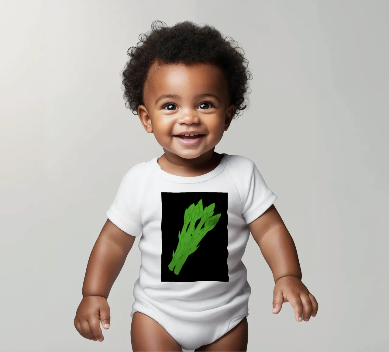 Asparagus body neonato maniche corte da LisaArtes