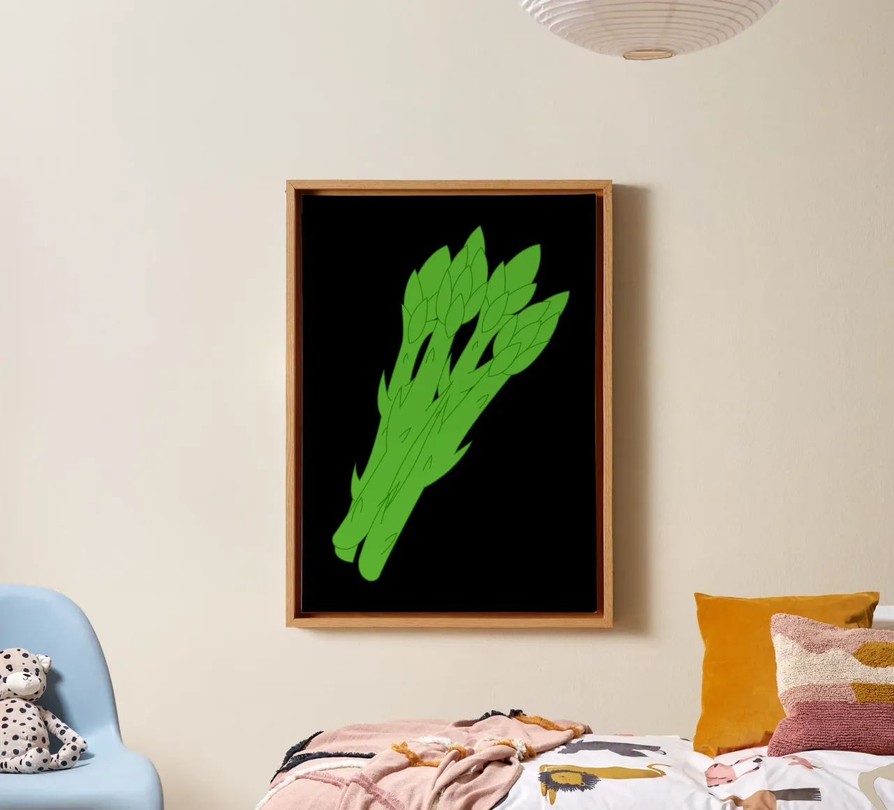 Asparagus tela con Cornice a cassetta da LisaArtes