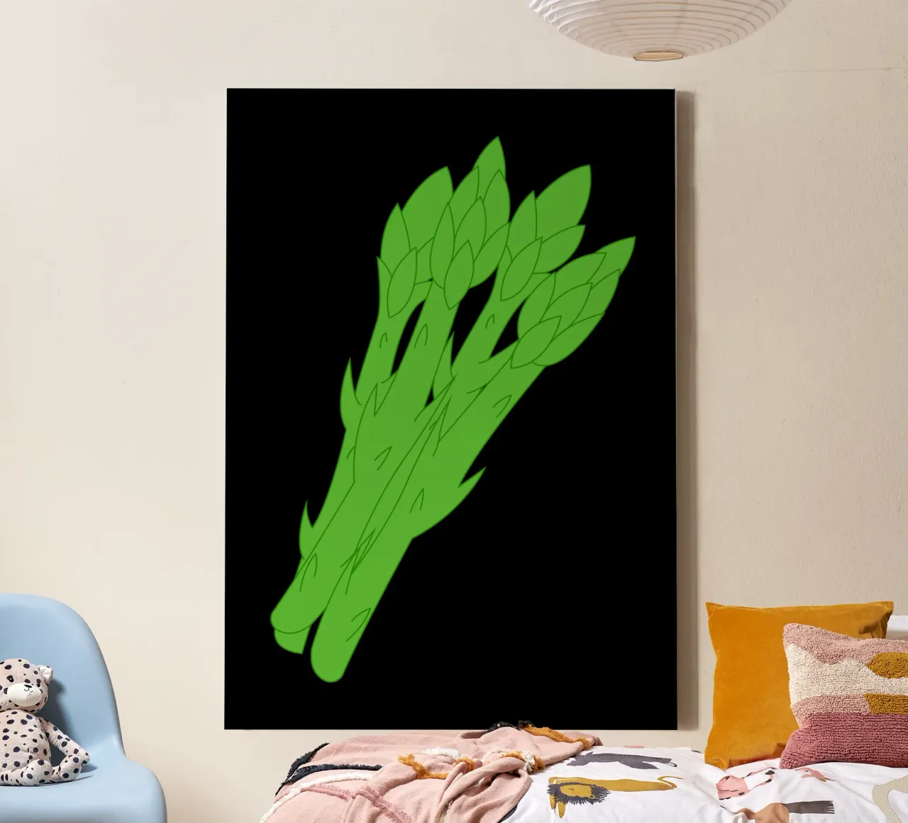 Asparagus tela con Cornice a cassetta da LisaArtes