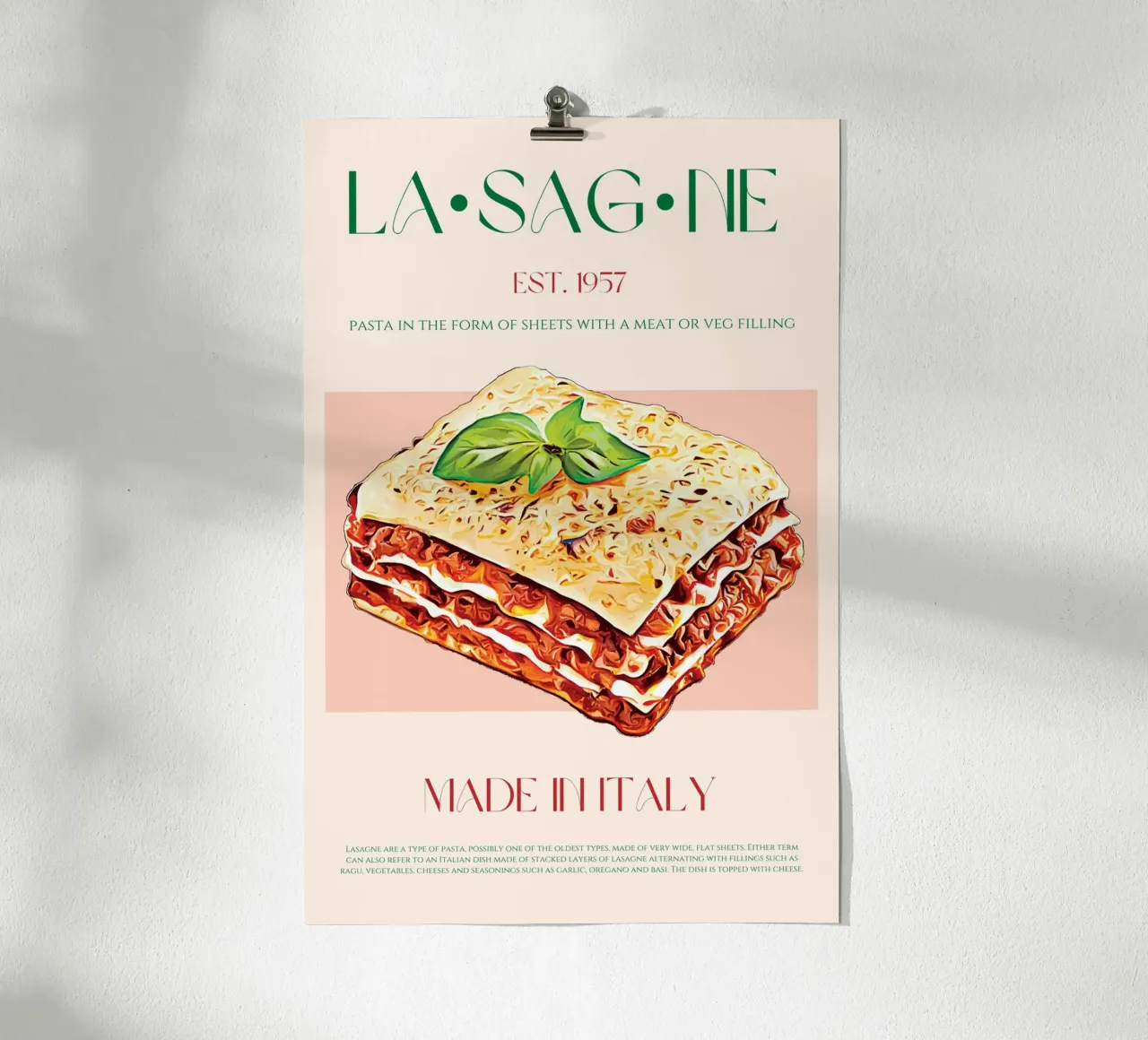 Stampa delle lasagne poster da KOKRPrints