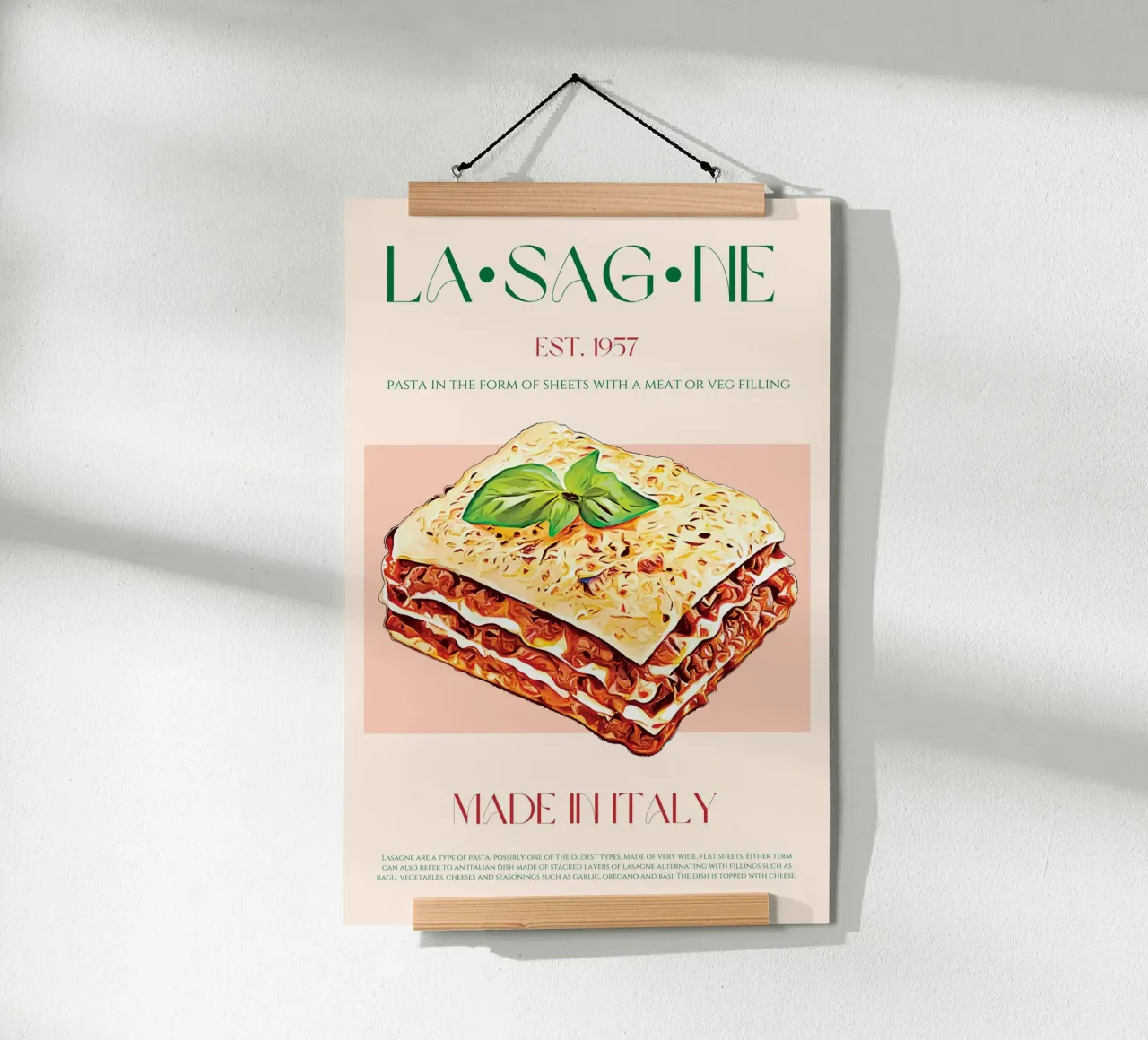 Stampa delle lasagne poster da KOKRPrints