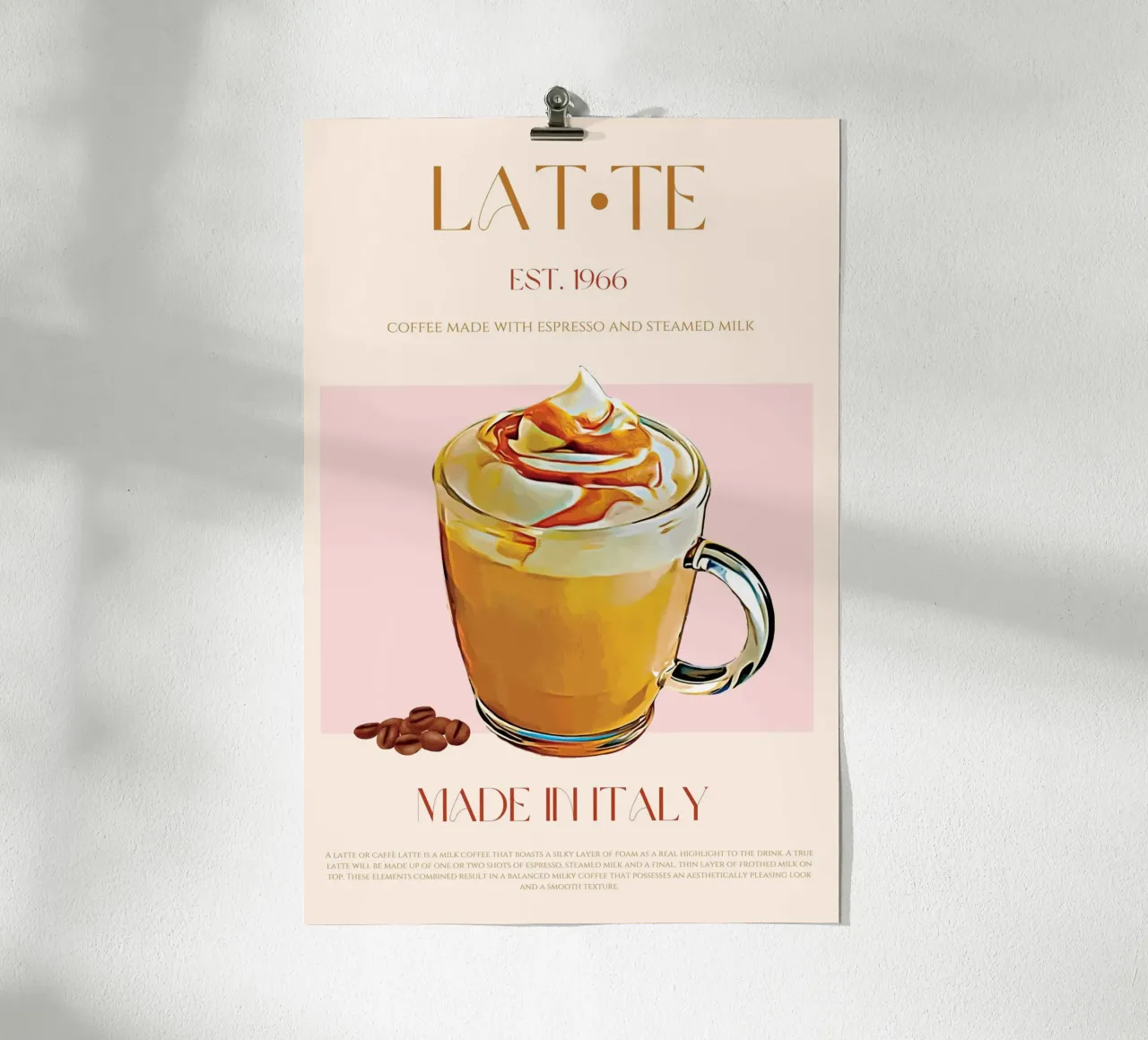 Latte Print poster da KOKRPrints