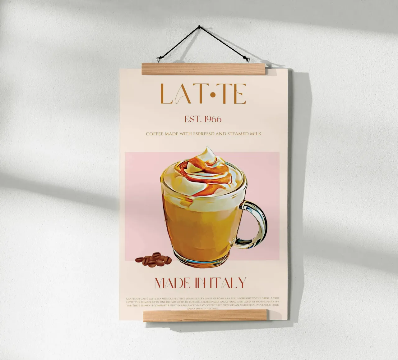 Latte Print poster da KOKRPrints