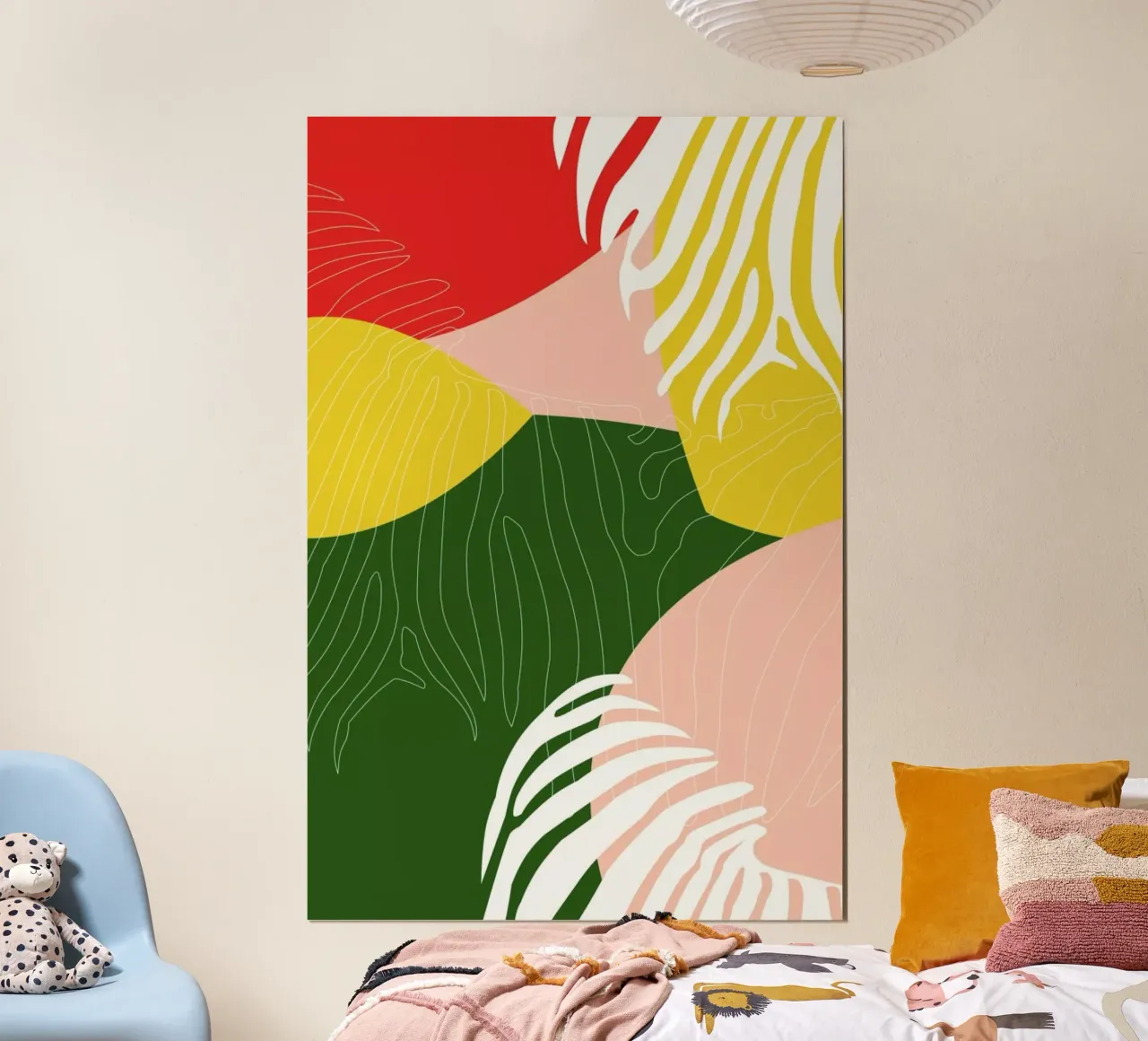Jungle Orange poster con telaio in legno da XOXO Arte