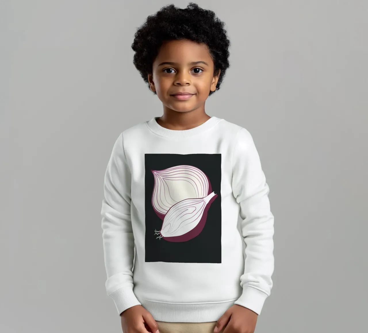 Purple onion felpa bambino da LisaArtes
