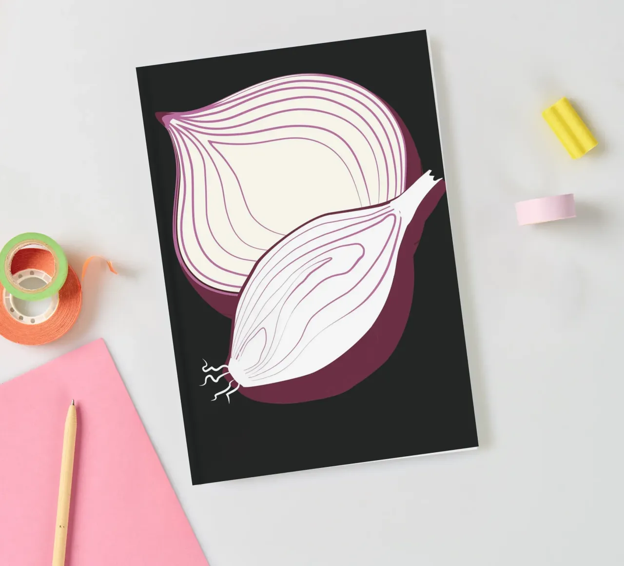 Purple onion notebook by LisaArtes