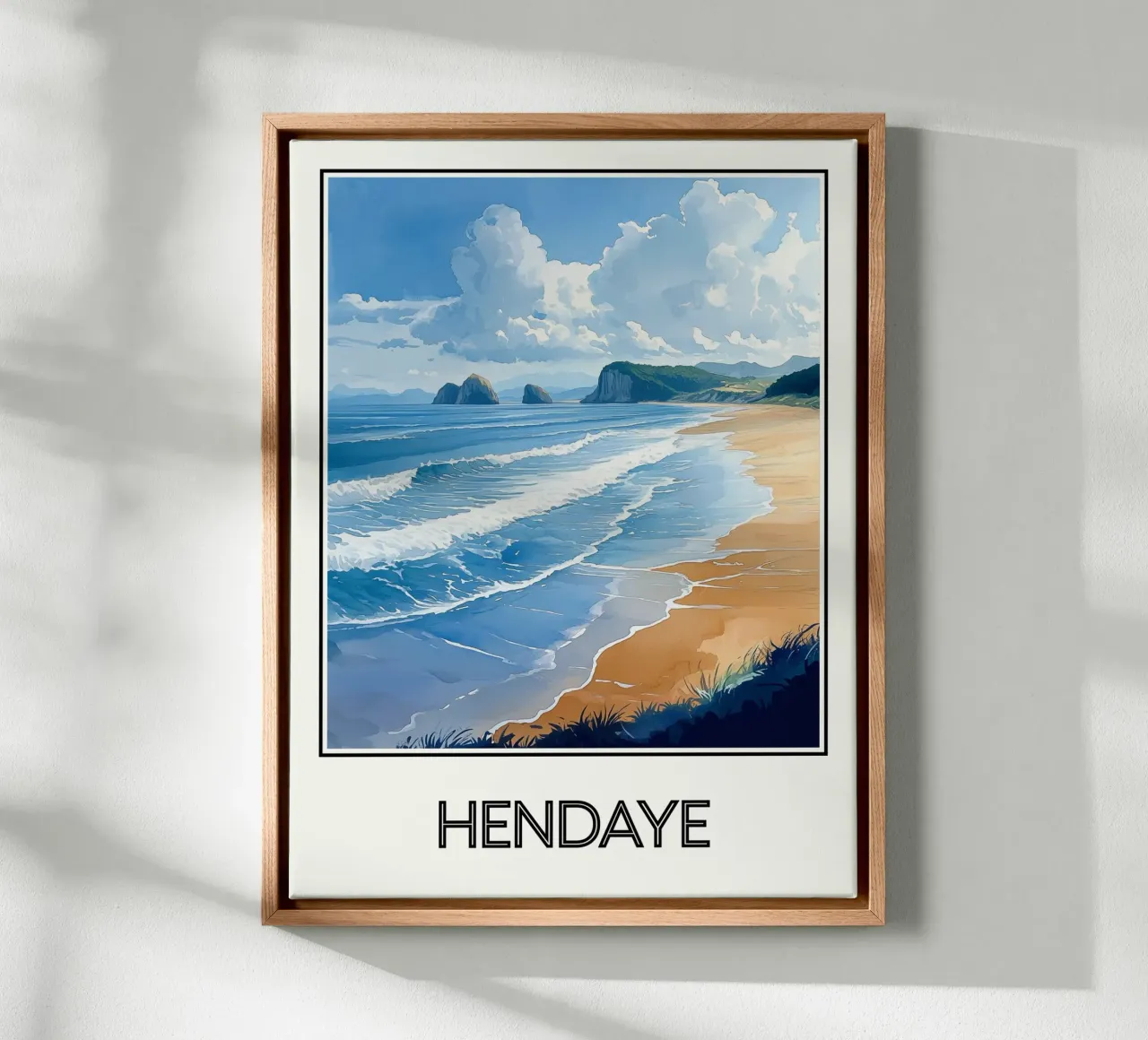 Hendaye tela con Cornice a cassetta da Frame the World