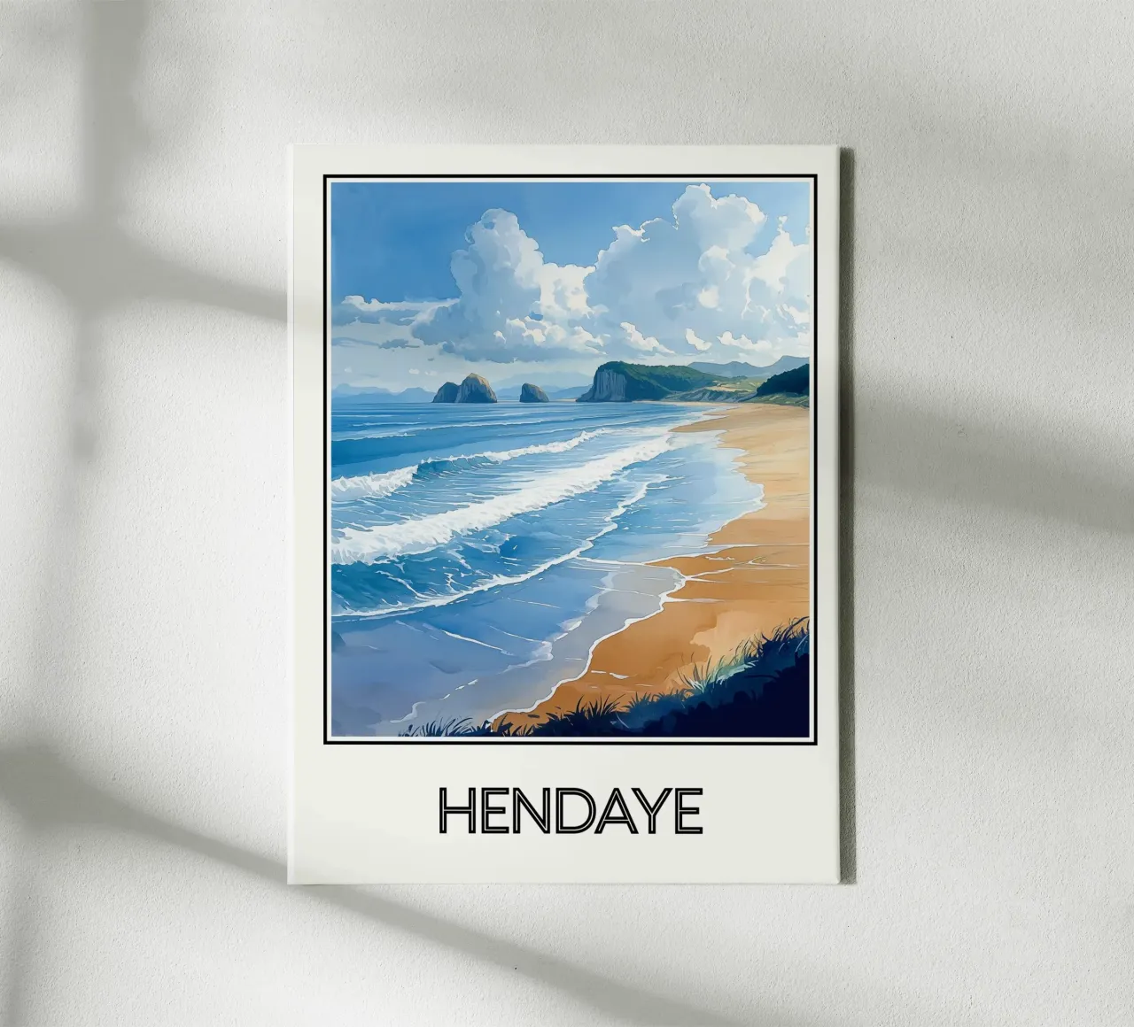 Hendaye tela con Cornice a cassetta da Frame the World