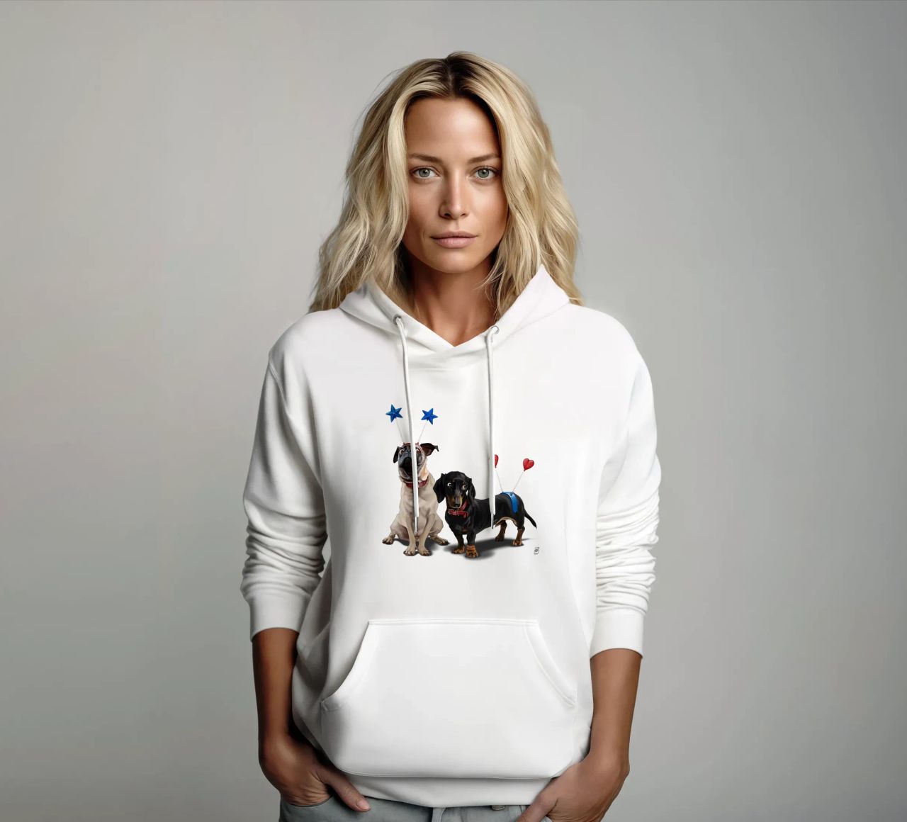 What's the Deely? (Colour) felpa con cappuccio da Rob Art | Illustration