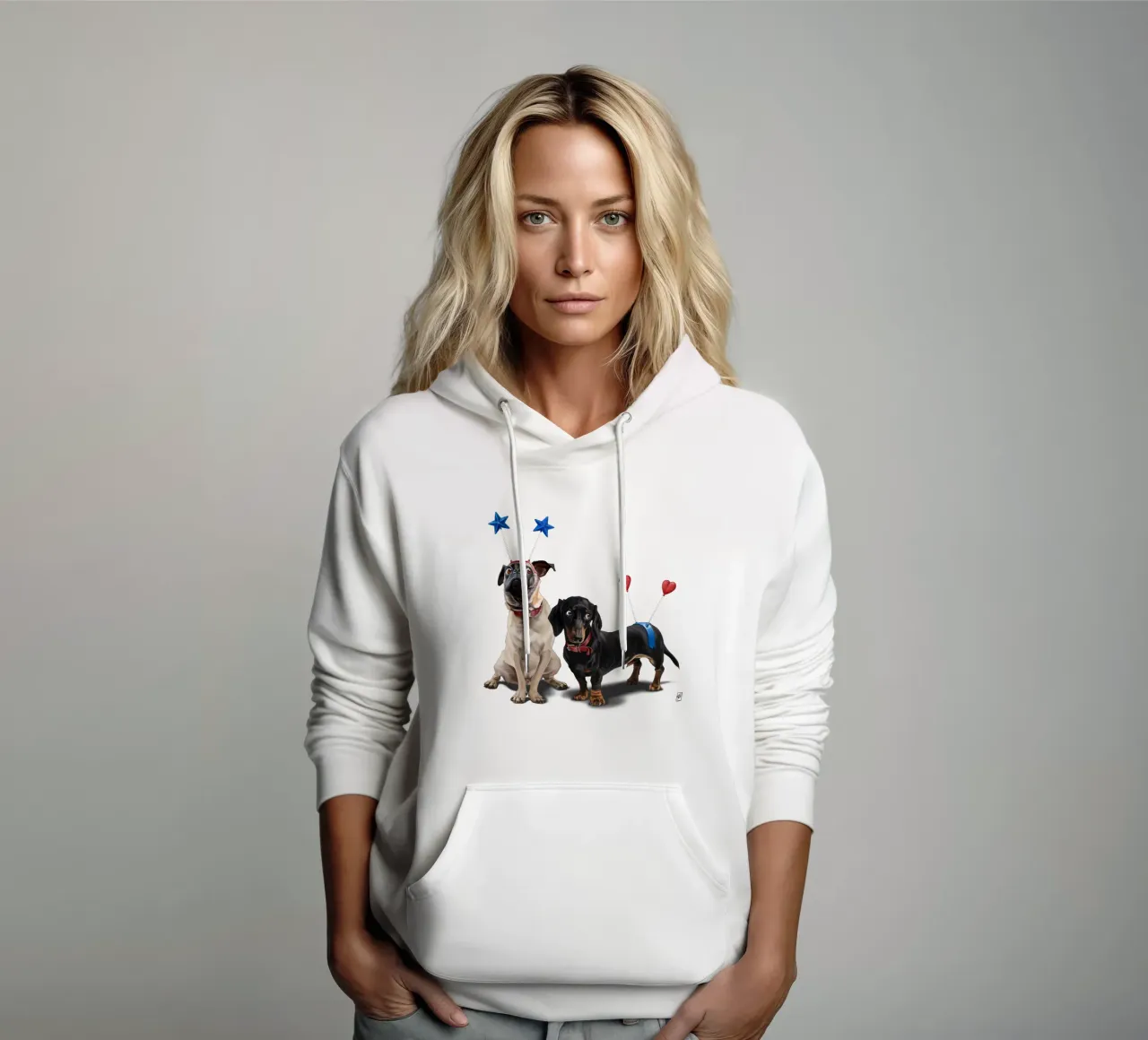 What's the Deely? (Colour) felpa con cappuccio da Rob Art | Illustration